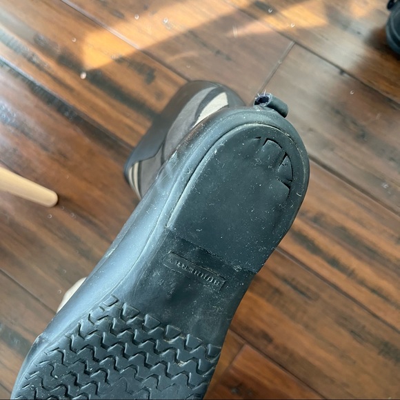 SOLD - Burberry Clemence Rain Boots Black & Grey 38 - Picture 10 of 15